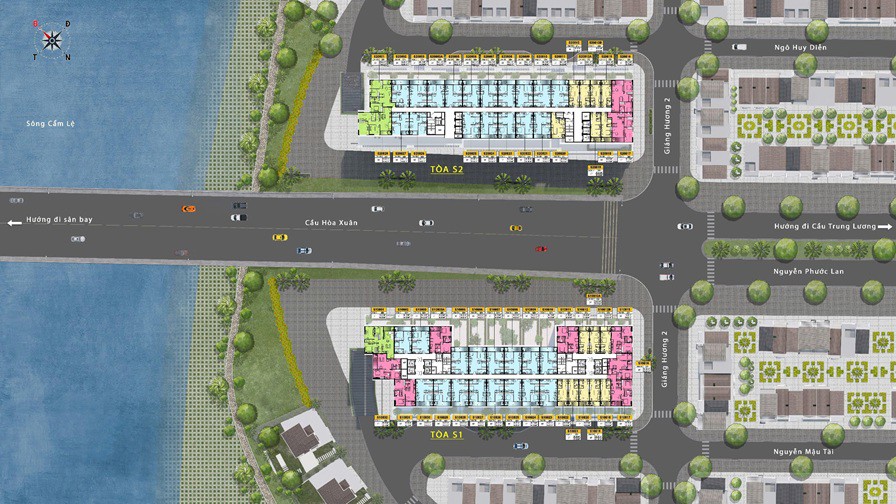 CHỈ TỪ 1,7TỶ SỞ HỮU NGAY CĂN HỘ SPANA TOWER 3pn + 25m2 SÂN VƯỜN TẠI KĐT HÒA XUÂN - TT MỚI TP.ĐÀ NẴNG