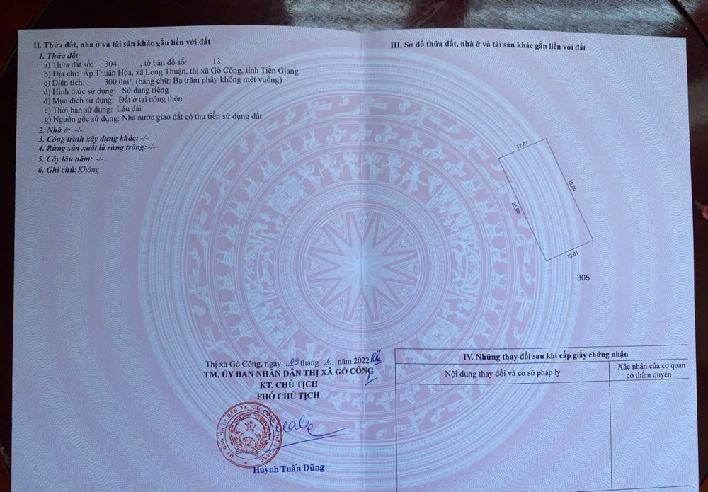 ĐẤT ĐẸP - ĐẦU TƯ SINH LỜI - Chính Chủ Bán Đất xã Long Thuận, Gò Công, Tiền Giang