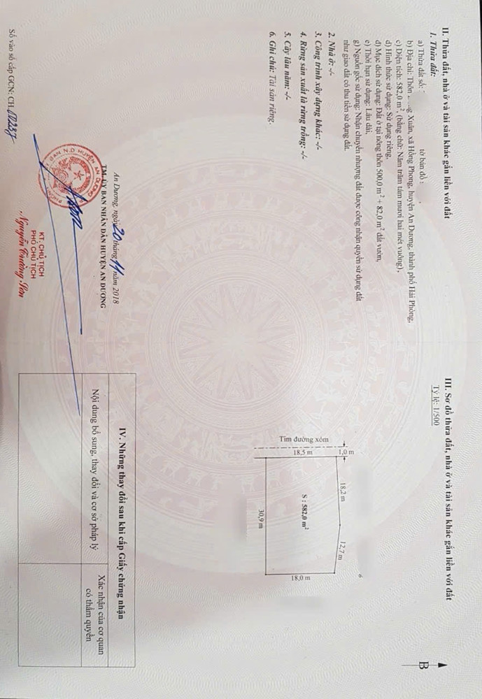 Cần bán dãy nhà trọ tại Thôn Đồng Xuân, Hồng Phong, An Dương