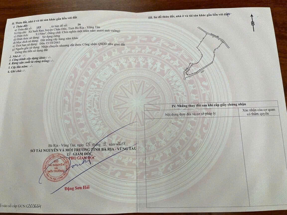 Chủ bán nhanh lô đất đẹp Suối Rao - Châu Đức - Bà Rịa