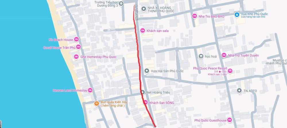 Mặt tiền Trần Phú, Dương Đông – 180m² – Có sẵn nhà – Vị trí vàng kinh doanh, giá chỉ 100tr/m