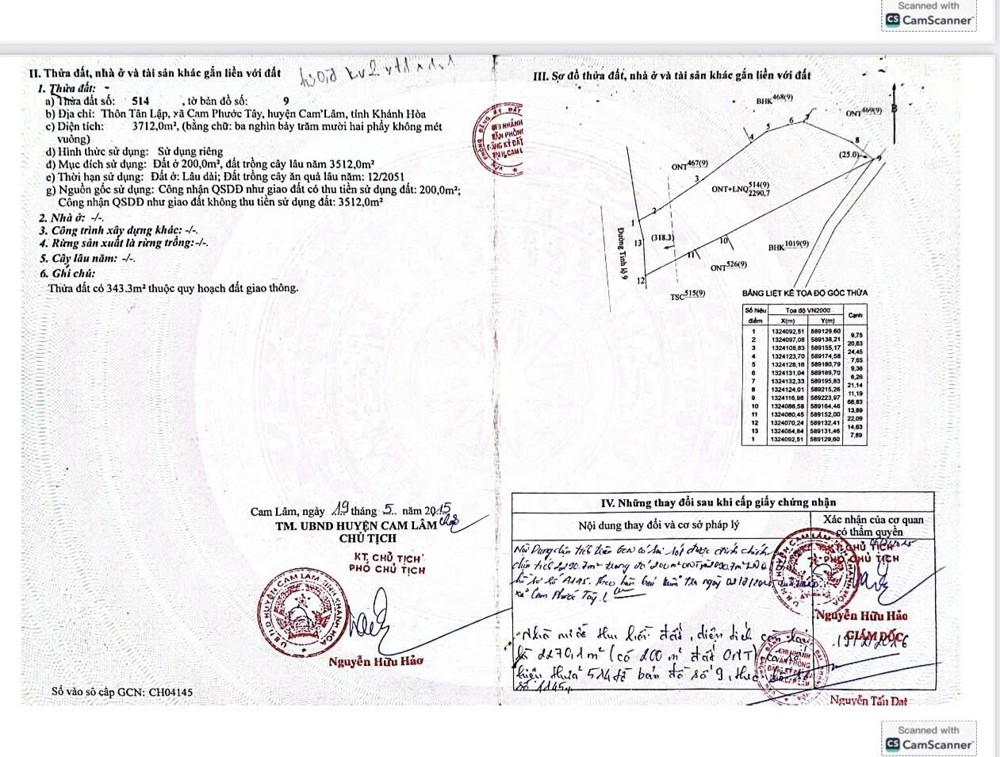 VỊ TRÍ ĐẸP - ĐẦU TƯ SINH LỜI - Bán Đất Mặt Tiền Đường Tỉnh Lộ 9, Cam Phước Tây, Cam Lâm, Khánh Hoà