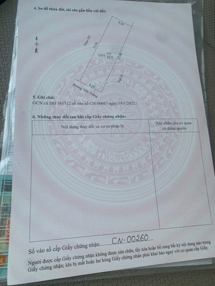 BÁN GẤP Lô Đất Mặt Tiền - Khu 4 Phố Việt Thắng, Phường Việt Hoà, TP Hải Dương