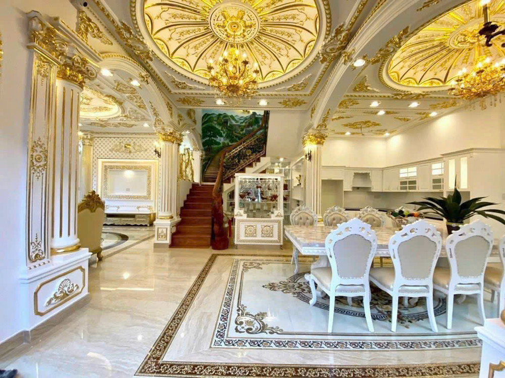 Biệt Thự Cao Cấp (12x20) MẶT TIỀN Hiệp Thành 44, Quận 12  218m² – Thiết Kế Tân Cổ Điển