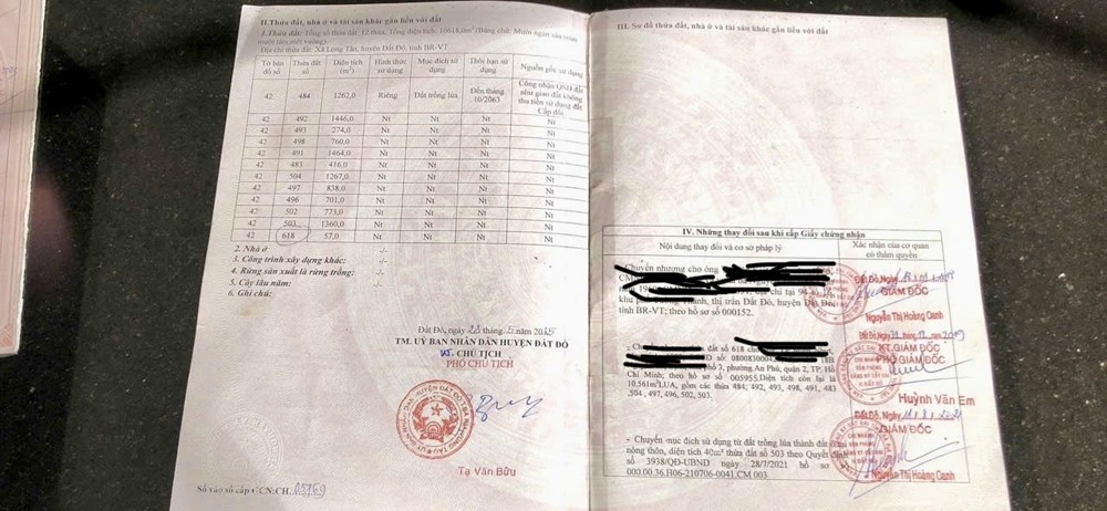 BÁN ĐẤT PHỦ HỒNG 2 MẶT TIỀN – ĐƯỜNG TỈNH LỘ 52 - TẠI LONG TÂN - VŨNG TÀU