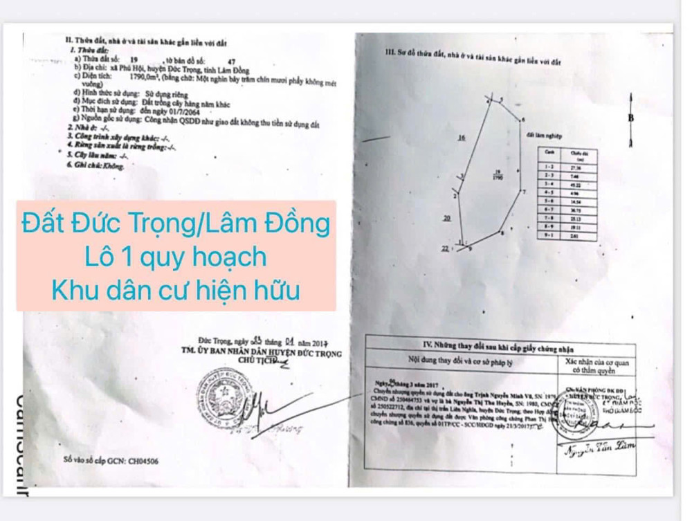 Cần Bán Lô Đất Vị Trí đẹp 1,5ha Thuộc Xã Phú Hội, huyện Đức Trọng, tỉnh Lâm Đồng