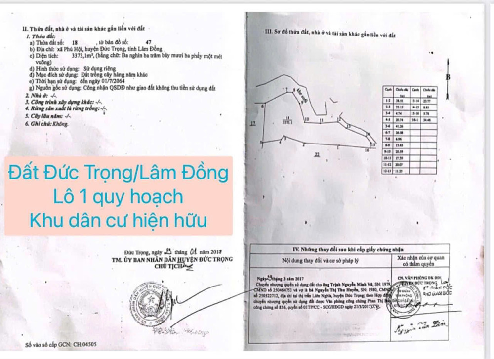 Cần Bán Lô Đất Vị Trí đẹp 1,5ha Thuộc Xã Phú Hội, huyện Đức Trọng, tỉnh Lâm Đồng