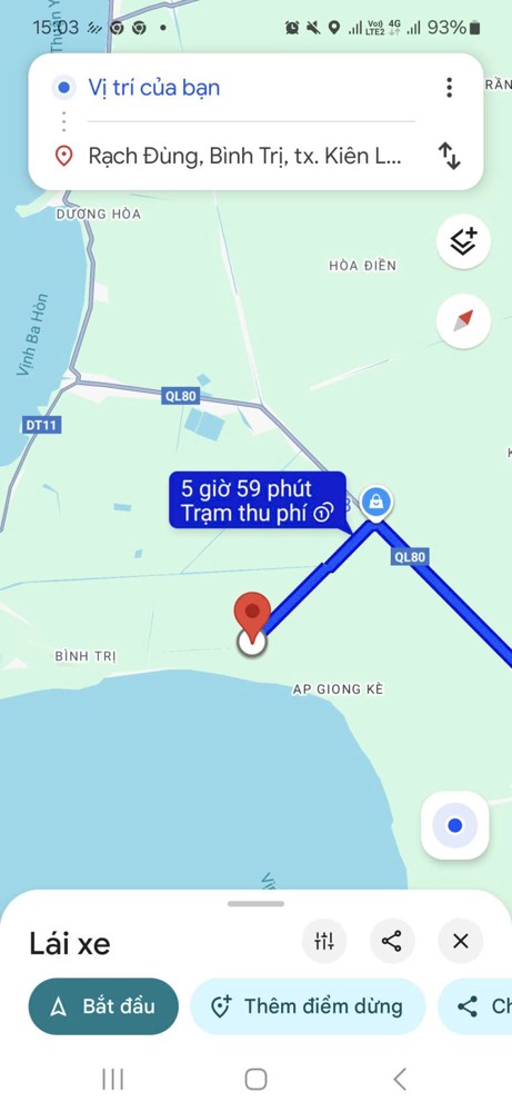 ĐẤT ĐẸP – GIÁ TỐT  – CHÍNH CHỦ CẦN BÁN Tại Kênh TD6, Ấp Song Chinh, xã Kiên Lương, Kiên Giang