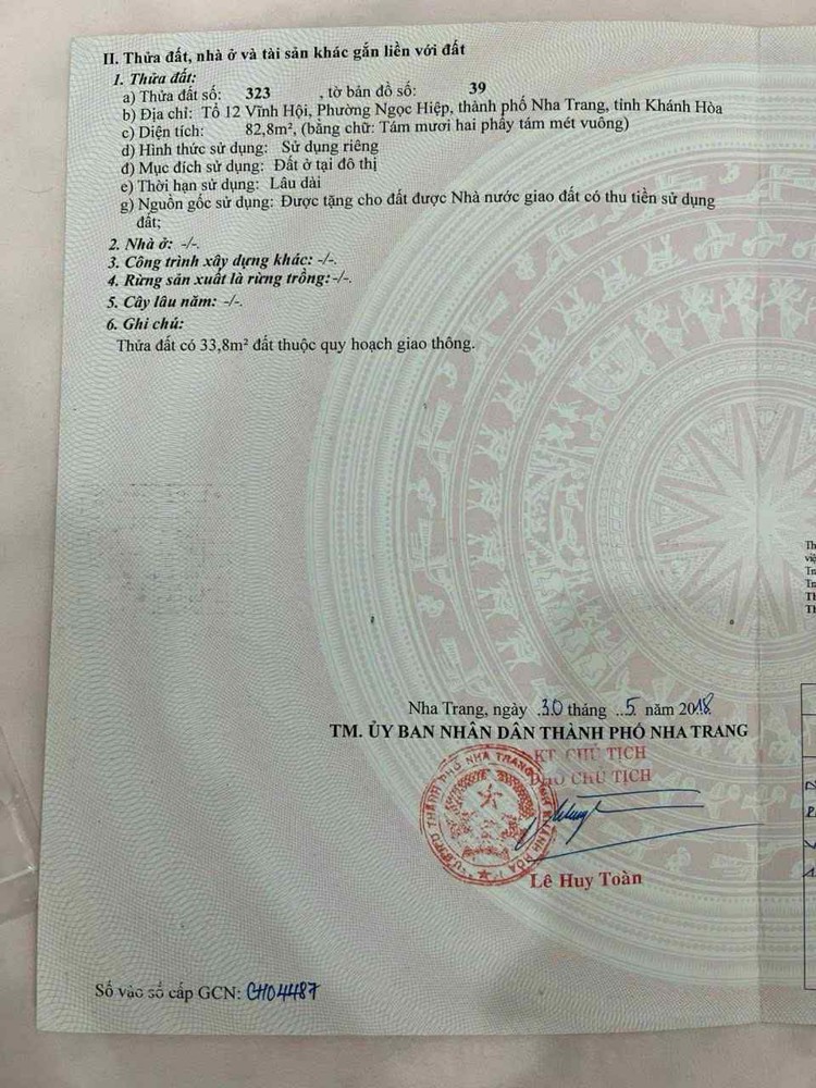 BÁN ĐẤT LÔ GÓC HẺM Ô TÔ 12 NGỌC HIỆP ĐƯỜNG Ô TÔ PHƯỜNG TÂY NHA TRANG