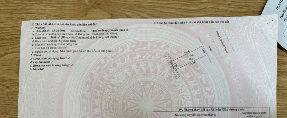 Đất Nền Đồng Sơn Chỉ 3 Tỷ/90m2