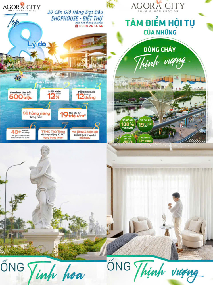 BÁN ĐẤT SỔ ĐỎ – AGORA CITY THỦ THỪA, LONG AN
