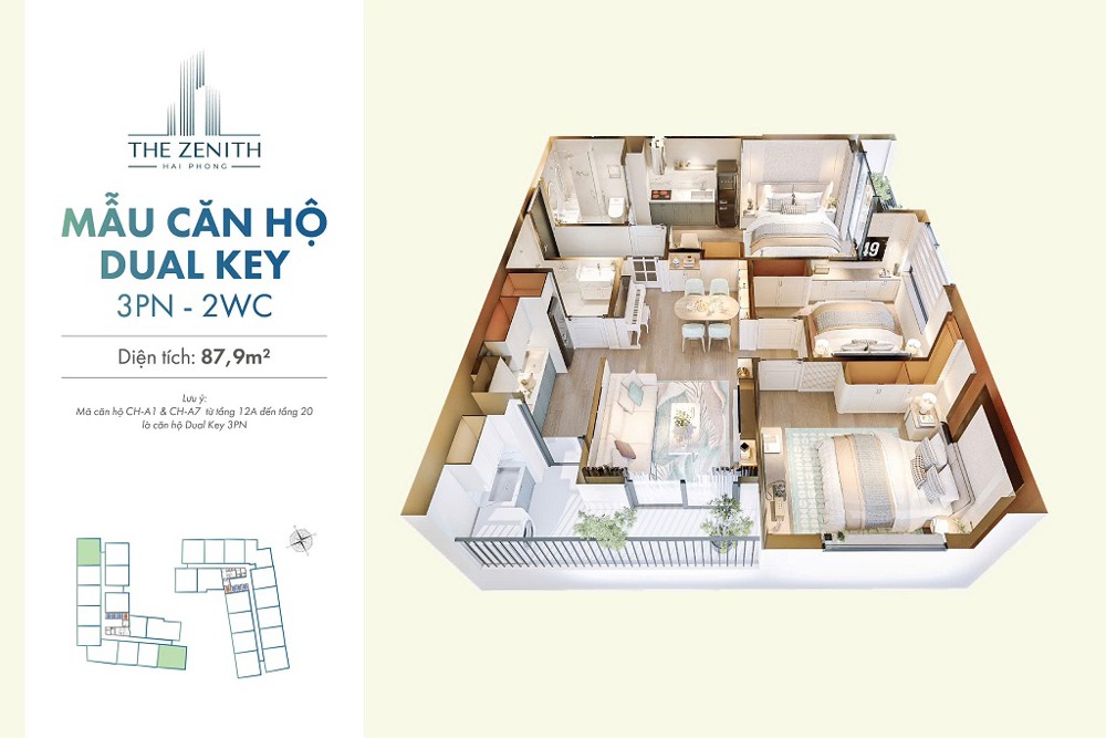 SIÊU HOT – BÁN CĂN HỘ THE ZENITH ĐỒNG HÒA – TRUNG TÂM KIẾN AN