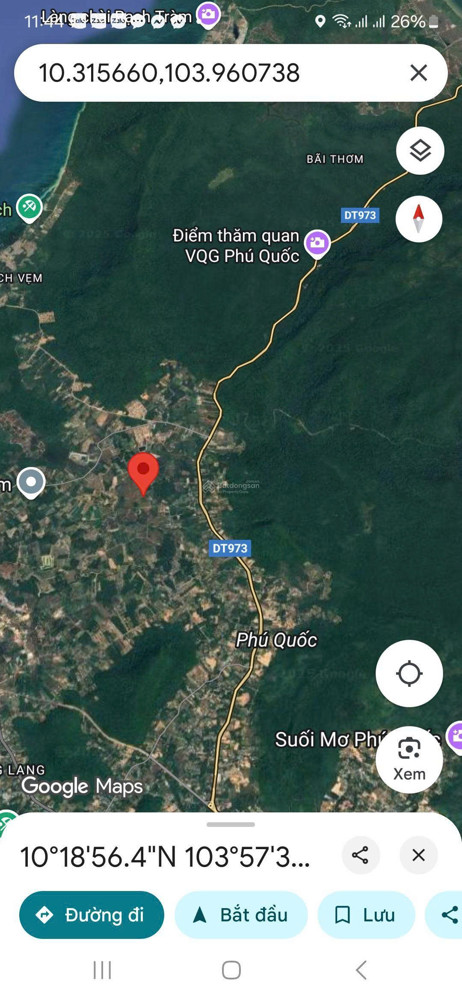 4000m2 (3,9 tỷ nguyên lô)/ view trực diện hồ Cửa Cạn, Đảo Ngọc, Phú Quốc giâ đầu tư