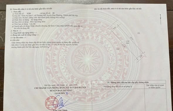 80M ĐẤT NGÕ THÔNG TỨ TUNG BÊN LÀNG THƯỢNG _ MỖ ĐAN PHƯỢNG _ HÀ NỘI