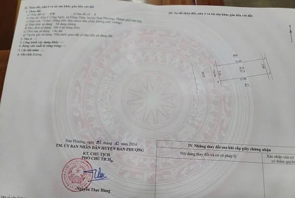 LÔ ĐẤT ĐẤU GIÁ 75M² – KHU CỔNG NGÓI, ĐAN PHƯỢNG – VỊ TRÍ SIÊU ĐẸP, GIÁ TỐT!