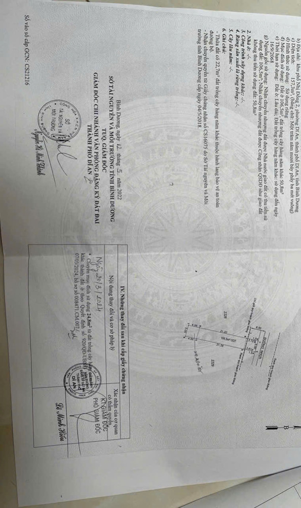 BÁN ĐẤT MẶT TIỀN DĨ AN GIÁ RẺ NGAY TRUNG TÂM HÀNH CHÍNH DĨ AN 150M2 ( 5 X 30 ) GIÁ : 6.8 TỶ