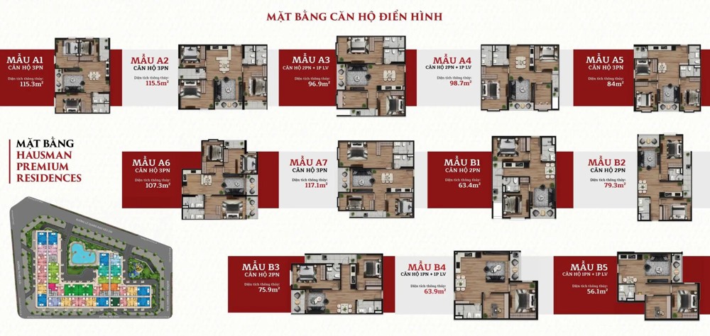 Bán gấp căn hộ 3PN, 2WC tại Hausman Premium Residences, Đại Mỗ, Nam Từ Liêm, Hà Nội
