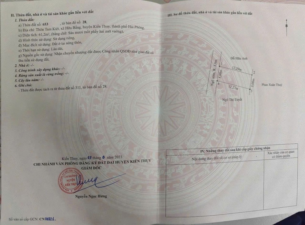 GIÁ HIẾM – LÔ 61,2M² TUYẾN 2 ĐƯỜNG 405 – GẦN MẶT PHỐ CHỈ VÀI BƯỚC – ZALO 0567 222 555