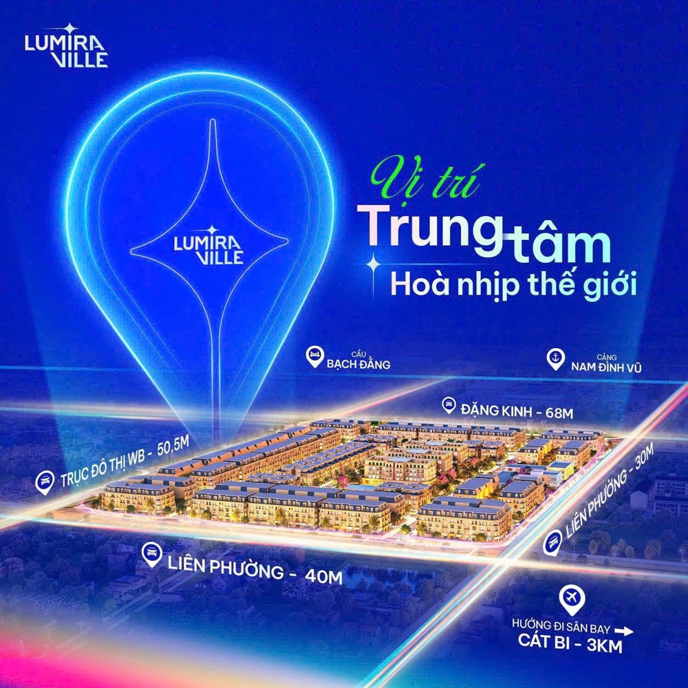 LUMIRA VILLE – CƠ HỘI SỞ HỮU NHÀ 2 MẶT TIỀN GIÁ TỐT NHẤT Hải An, HẢI PHÒNG