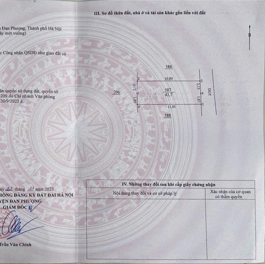 BÁN ĐẤT PHƯƠNG ĐÌNH – ĐAN PHƯỢNG - OTO THÔNG TỨ TUNG - NHỈNH 3 TỶ