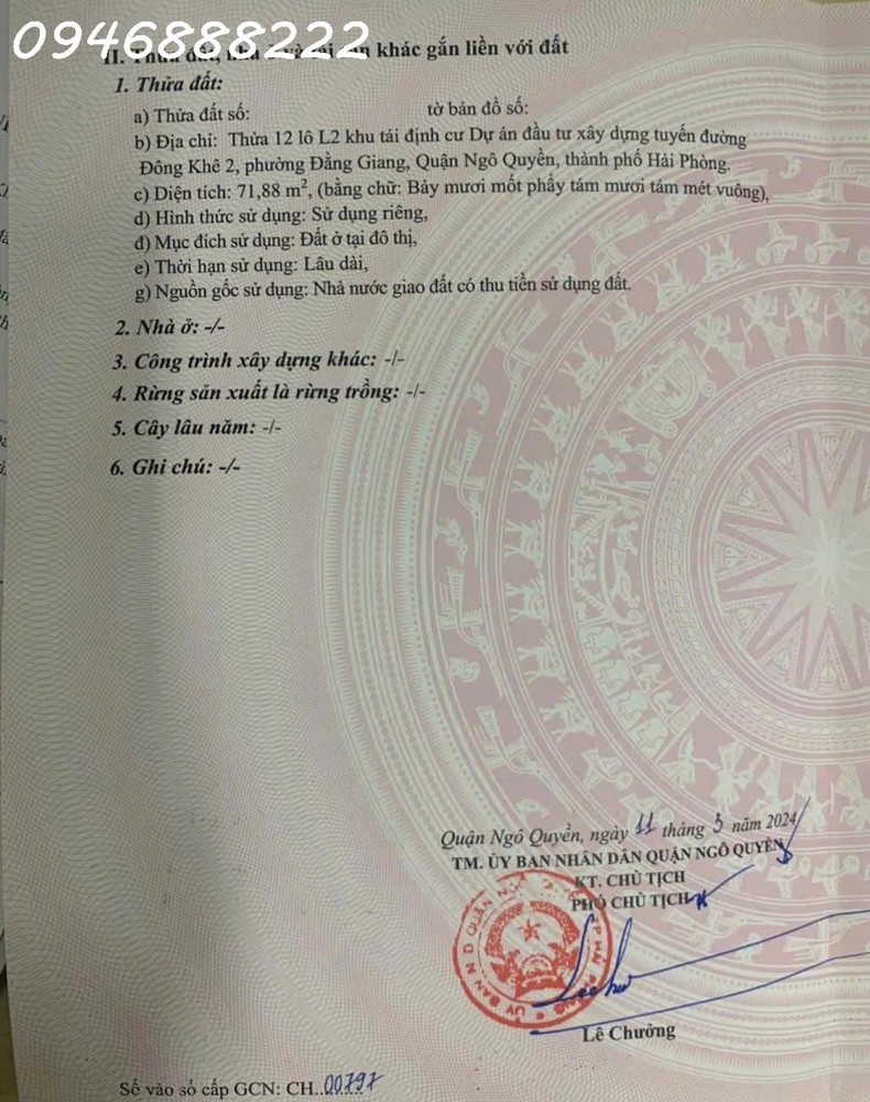 Bán đất mặt đường Lê Quang Đạo ( Đông Khê 2 ) - Vị trí cực đẹp - Siêu hiếm