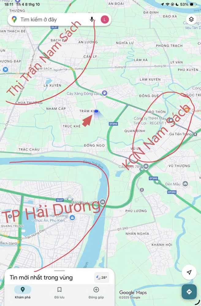 Chính Chủ Bán Gấp Lô Đất Đẹp Vị Trí Đắc Địa Tại Thôn Trâm Kiều,  Nam Sách, Tp Hải Phòng