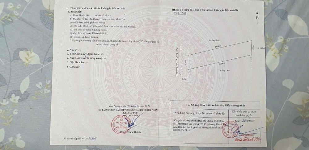 Lô 116m² mặt đường nhựa – Thượng Đức, Minh Đức – giá chỉ 19.x triệu/m²  ZALO 0567 222 555