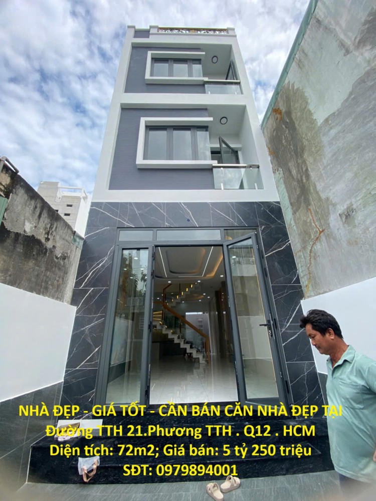 NHÀ ĐẸP - GIÁ TỐT - CẦN BÁN CĂN NHÀ ĐẸP TẠI phường Tân Thới Hiệp, Q.12, HCM