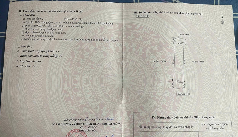 Lô đất SIÊU HIẾM tại Trang Quan – ngay chân cầu An Dương 1, vị trí vàng khó tìm, đầu tư hay an cư