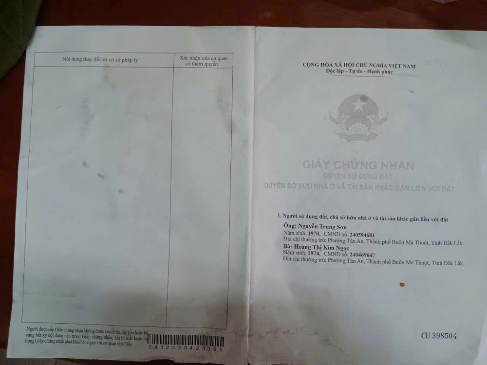 ĐẤT ĐẸP - GIÁ TỐT -   BÁN NHANH LÔ ĐẤT 2 Mặt Tiền Phường Tân An, TP Buôn Ma Thuột, Đăk Lăk