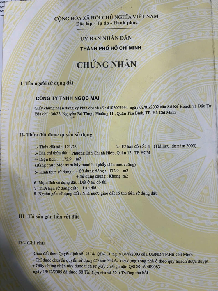 ÔNG ANH KẸT BÁN GẤP CĂN NHÀ MT NGUYỄN THỊ BÚP, DT RỘNG (6.8X30) DÒNG TIỀN TỐT