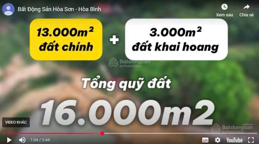 CHÍNH CHỦ Bán đất nghỉ dưỡng Lương Sơn, Hòa Bình 0985 129 986