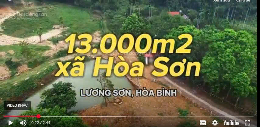 CHÍNH CHỦ Bán đất nghỉ dưỡng Lương Sơn, Hòa Bình 0985 129 986