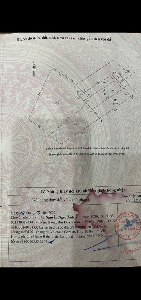 CHÍNH CHỦ CẦN BÁN 52,8 M2 NGỌC ĐỘNG - ĐA TỐN, GIÁ CHỈ 4.05 TỶ- 0985865658