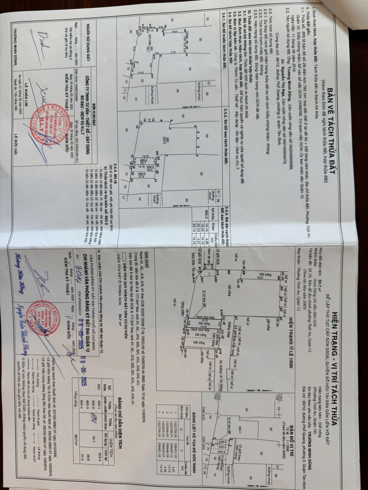 BÁN 3 LÔ ĐẤT ĐẸP (4x14.5) HẺM NHỰA 6M – KHU NHÀ LẦU DÂN TRÍ CAO P.THỚI AN, Q12