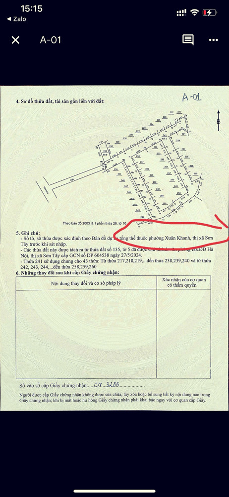 CẦN BÁN ĐẤT CHÍNH CHỦ TẠI PHƯỜNG XUÂN KHÁNH, THỊ XÃ SƠN TÂY, HÀ NỘI