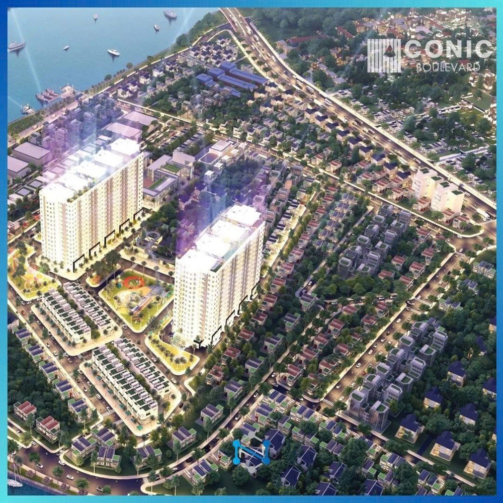 Căn Hộ 86M2 Conic Boulevard Bình Chánh 2Pn View Sông