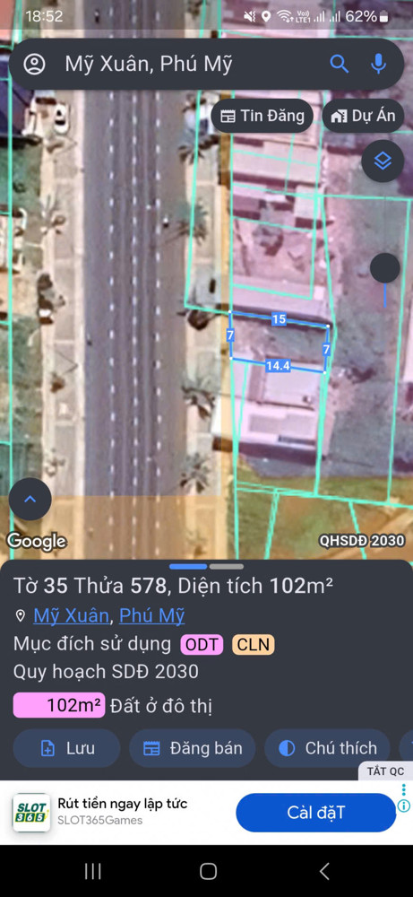 Chủ bán Đất mặt tiền đường S
👉Diện tích:7x15(thực tế 17m)