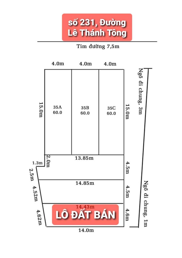 Đất Đẹp - Giá Tốt -Cần Bán Gấp Lô Đất Tại Số 231 Lê Thánh Tông, P.đông Sơn, Tp. Thanh Hóa, Thanh Hóa