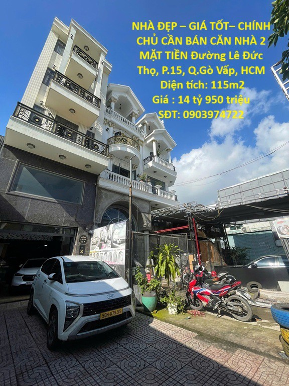 NHÀ ĐẸP – GIÁ TỐT– CHÍNH CHỦ CẦN BÁN CĂN NHÀ 2 MẶT TIỀN Đường Lê Đức Thọ, P.15, Q.Gò Vấp, HCM