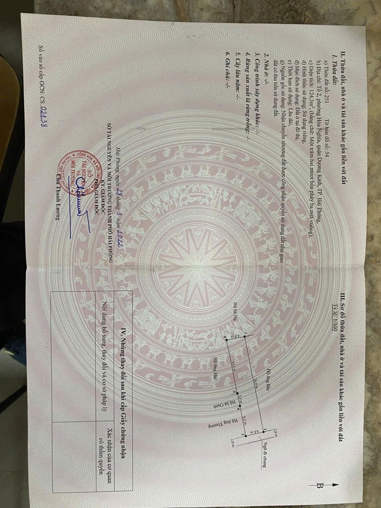 LÔ HIẾM 124.3M² – GIÁ 15TR/M² – SÁT VINHOMES DƯƠNG KINH  ZALO 0567 222 555