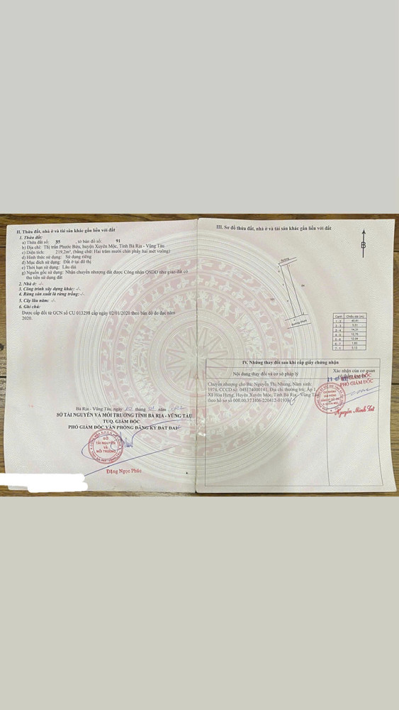 BÁN NHÀ + ĐẤT MẶT TIỀN ĐƯỜNG NHỰA – THỊ TRẤN PHƯỚC BỬU, XUYÊN MỘC, BÀ RỊA- VŨNG TÀU