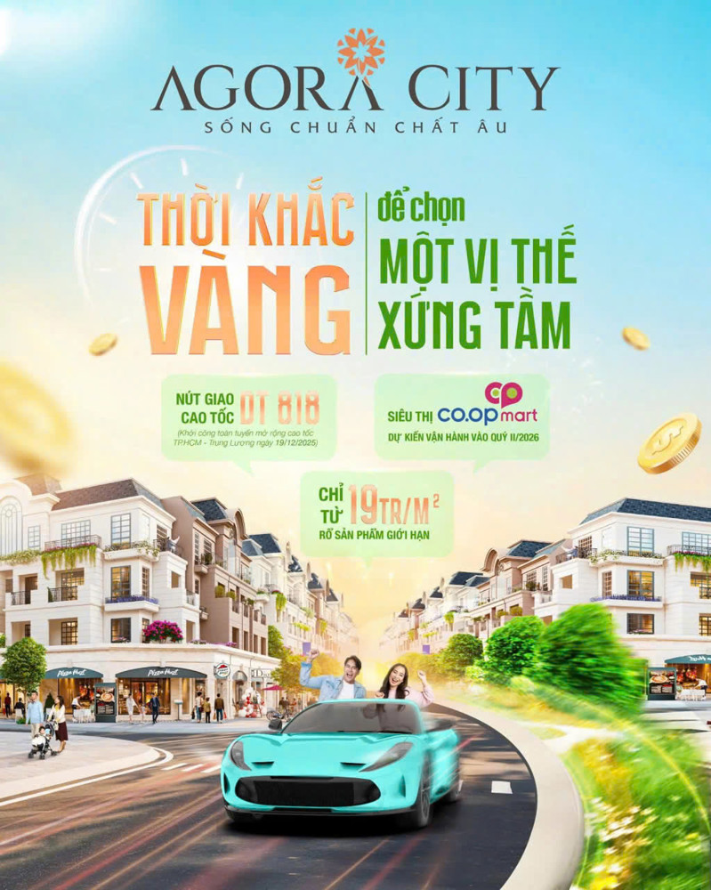 AGORA CITY – ĐẤT NỀN ĐÔ THỊ THỦ THỪA – LONG AN