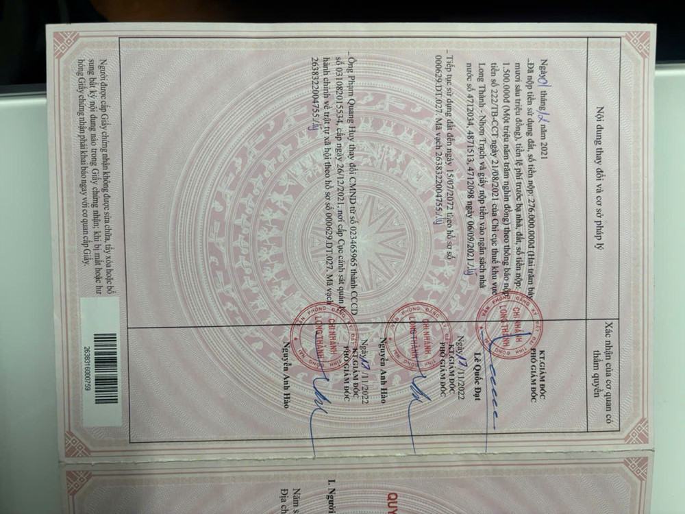 BÁN GẤP NHÀ RIÊNG 500m² – TẠI AN PHƯỚC, LONG THÀNH – SÁT KCN LONG ĐỨC