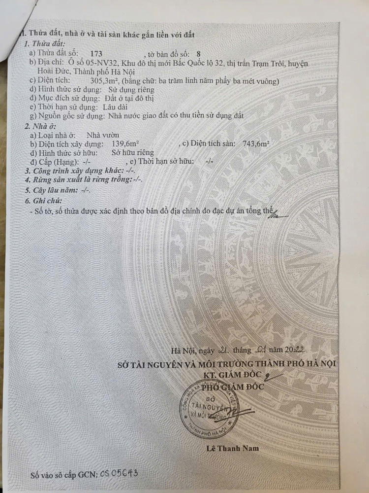 BÁN BIỆT THỰ 5 TẦNG – LEDICO BẮC 32 HOÀI ĐỨC - HÀ NỘI