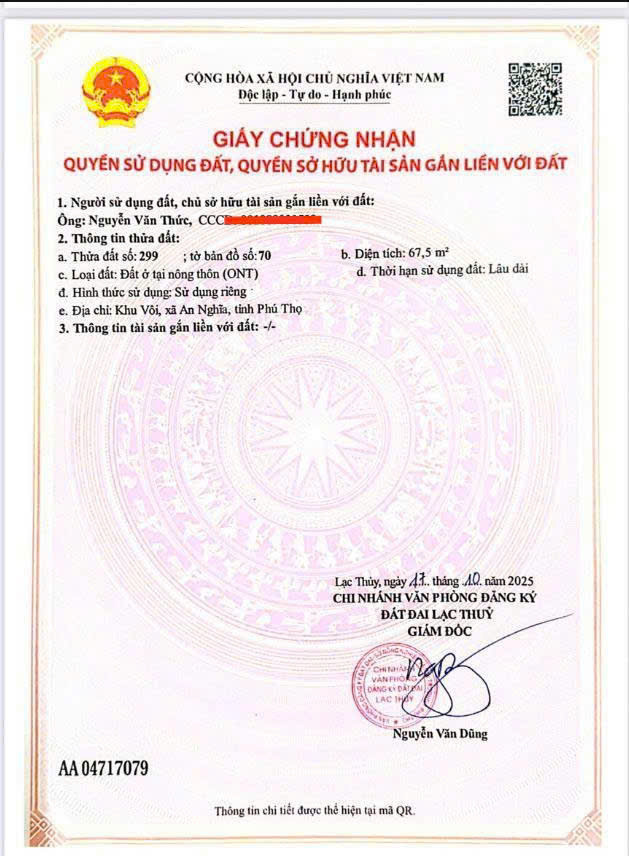 VK CK tôi được ông cha để lại mảnh đất 80m2 ở thị trấn tôi đi làm ăn xa nên cần bán gấp