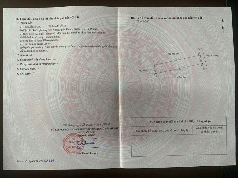 Lô 123,5m² tuyến 2 Sông He – gần Vinhomes Dương Kinh – giá hiếm 15,x triệu/m²  ZALO 0567 222 555