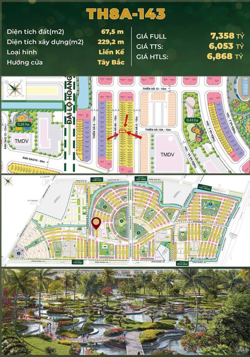 🌟 LIỀN KỀ 4 TẦNG – TH8A-143  PHÂN KHU THIÊN HÀ – VINHOMES GOLDEN CITY