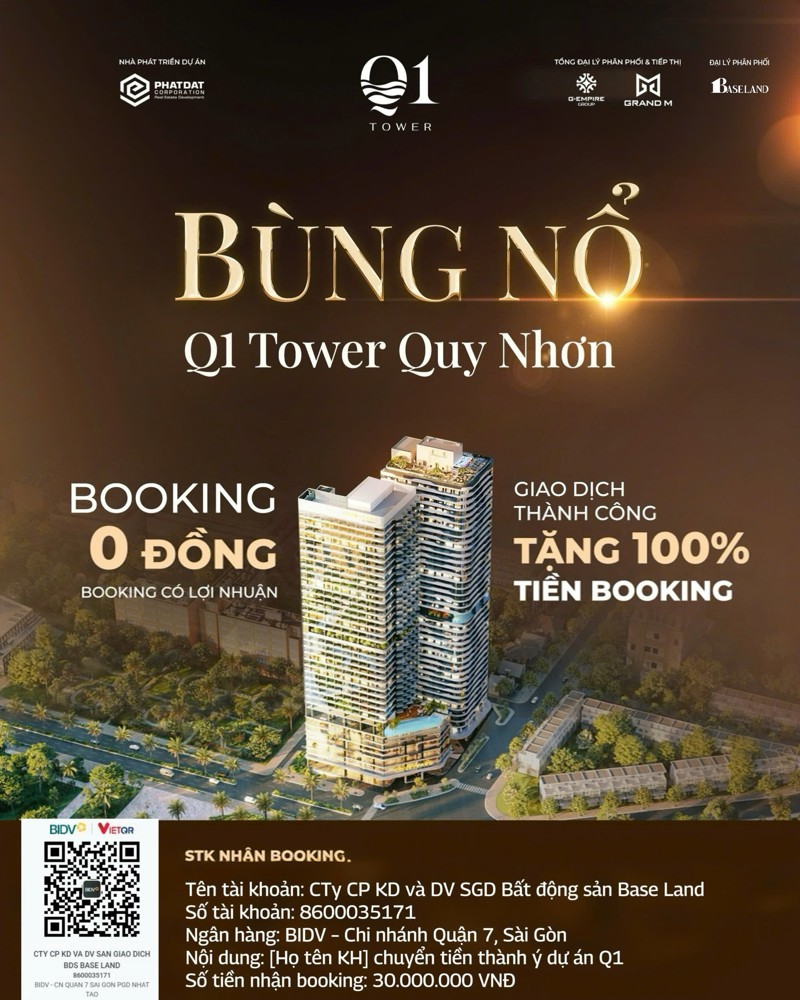 sở hữu ngay căn hộ Q1 Tower Chỉ từ ~300 triệu đồng