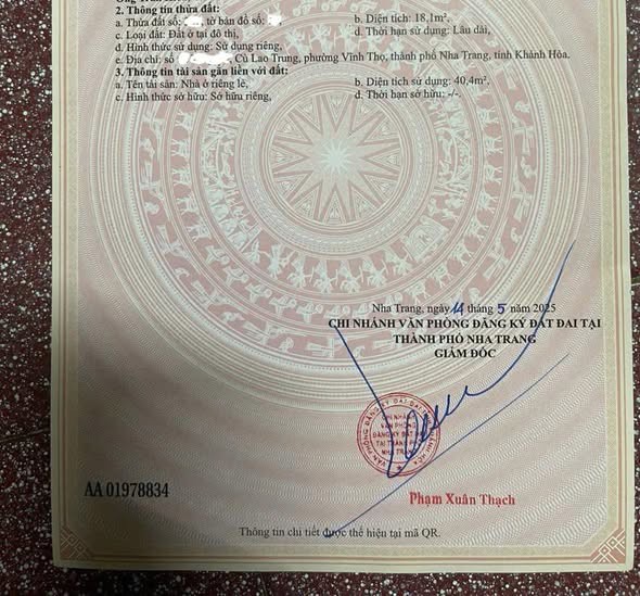 BÁN NHÀ 4 TẦNG VỪA Ở VỪA KINH DOANH MẶT TIỀN ĐƯỜNG THÁP BÀ, NHA TRANG